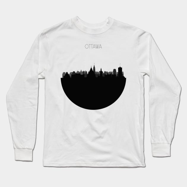 Ottawa Skyline Long Sleeve T-Shirt by inspirowl